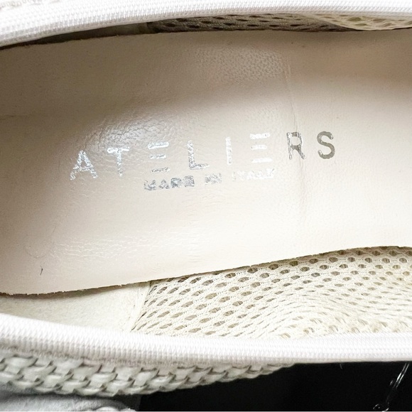 SZ 38 Ateliers Perforated Gray Off White Heels - Picture 6 of 7